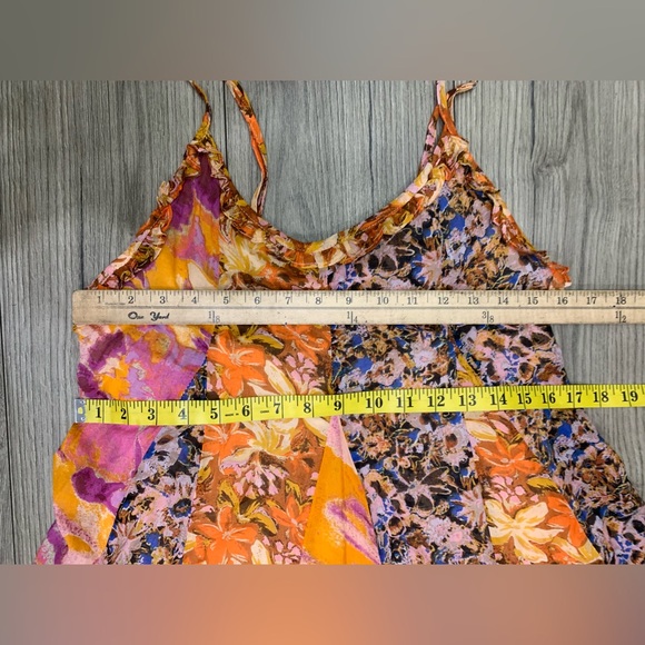 Free People Moondive‎ Maxi Dress in Orange Combo Size XS - Picture 5 of 9